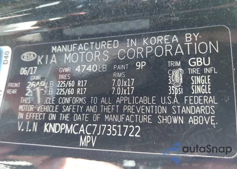 2018 Kia Sportage Lx from USA, damaged, VIN KNDPMCAC7J7351722